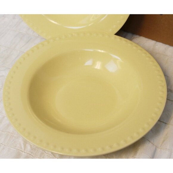 Southern Living Gail Pittman Butter Yellow Pasta Bowls set of 2 Hospitality Coll - Picture 3 of 5
